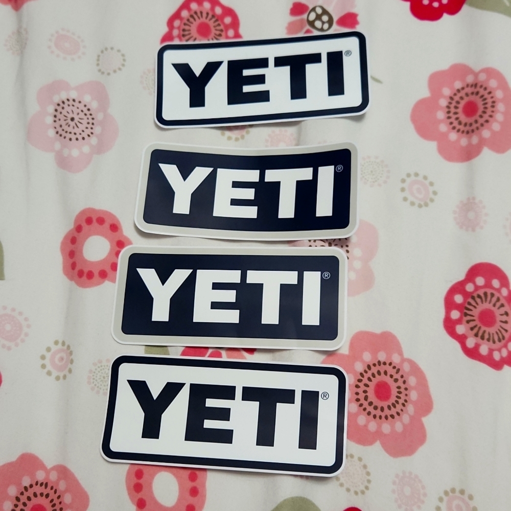 4 pack of yeti stickers